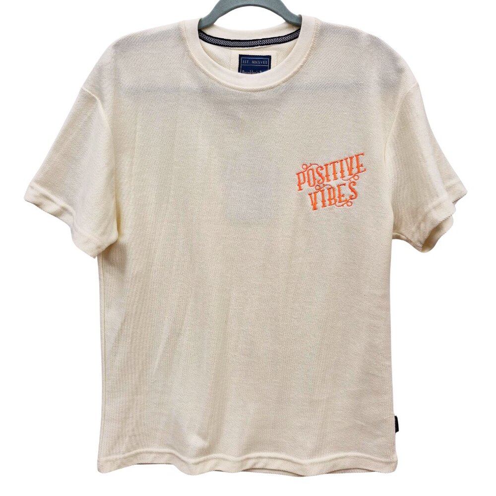 Brooklyn's Best T Shirt Mens Size S Waffle Knit Short Sleeve Ivory - NWT